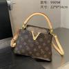 Seasonal New Trendy Women's Bag, Classic Printed Single Shoulder Small Square Bag, Niche Women's Fashion Chain Crossbody Bag