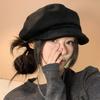 Women S Vintage Suede Beret Hat Large Head Size Octagonal Hat
