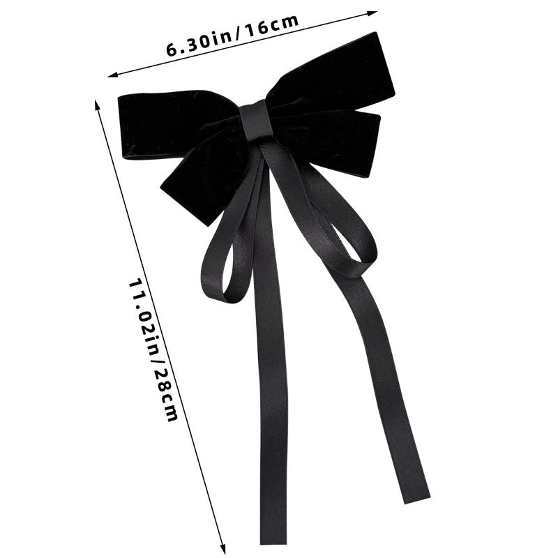 Elegante Samtschleifen-Haarklammern für Damen-Bankette, Party-Kopfschmuck, Haarnadel-Accessoires mit Band für den Hinterkopf