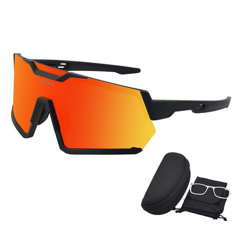 Occhiali da Ciclismo Sportivi Mountain Bike Occhiali da Sole Circolari Pattinaggio a Rotelle Velocità Antivento Goggles Luce Polarizzata