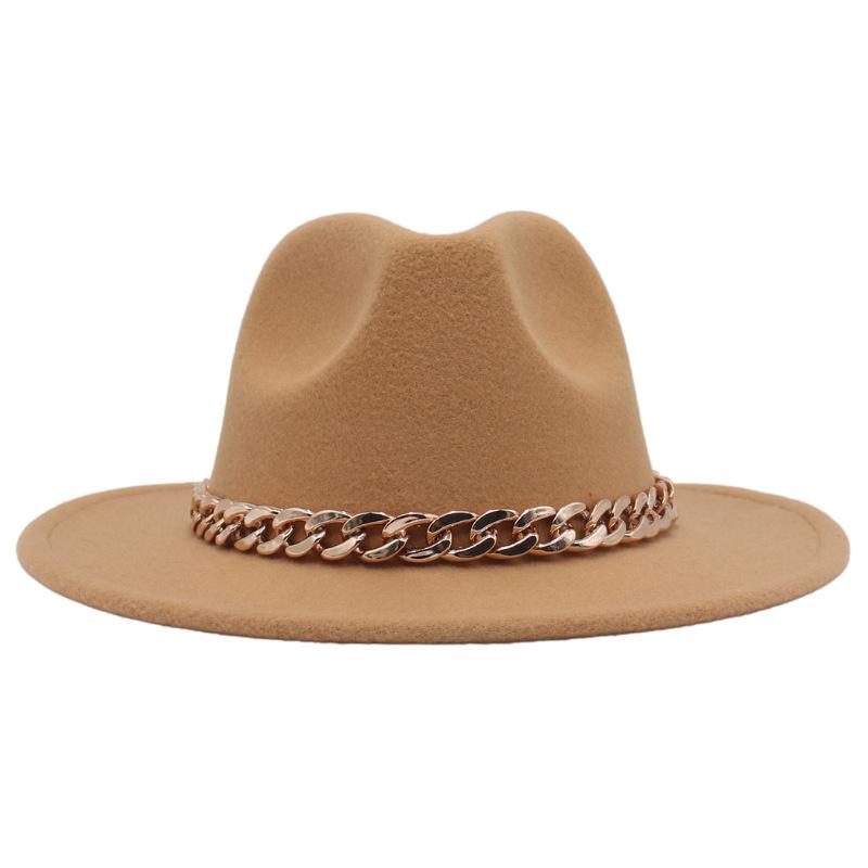 Acrylic Chain Men'S And Women'S Multi-Colored Stage Hat Woolen Felt Hat Jazz Top Hat Hat