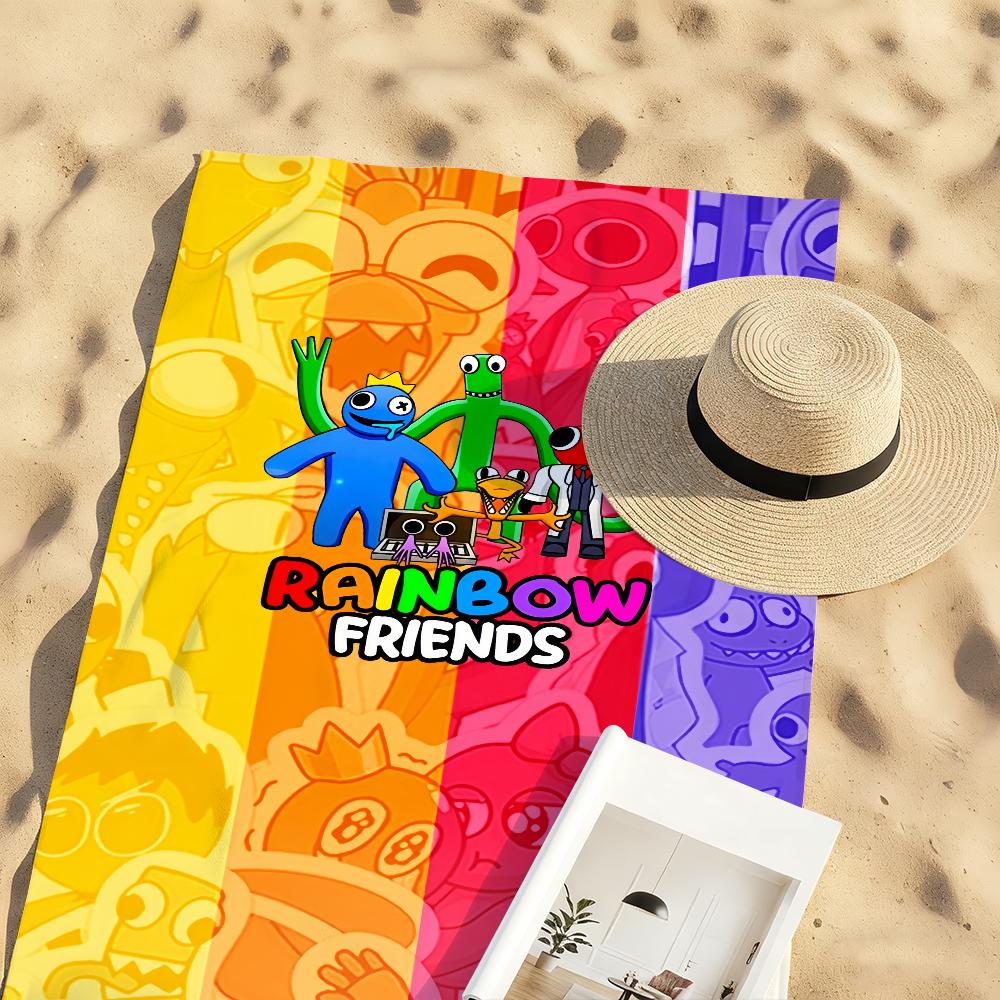 Cartoon R-Rainbow-Friends Colors Towel Quick Dry Soft Yoga Swimming Fitness Mountain Climbing Large Beach Towels