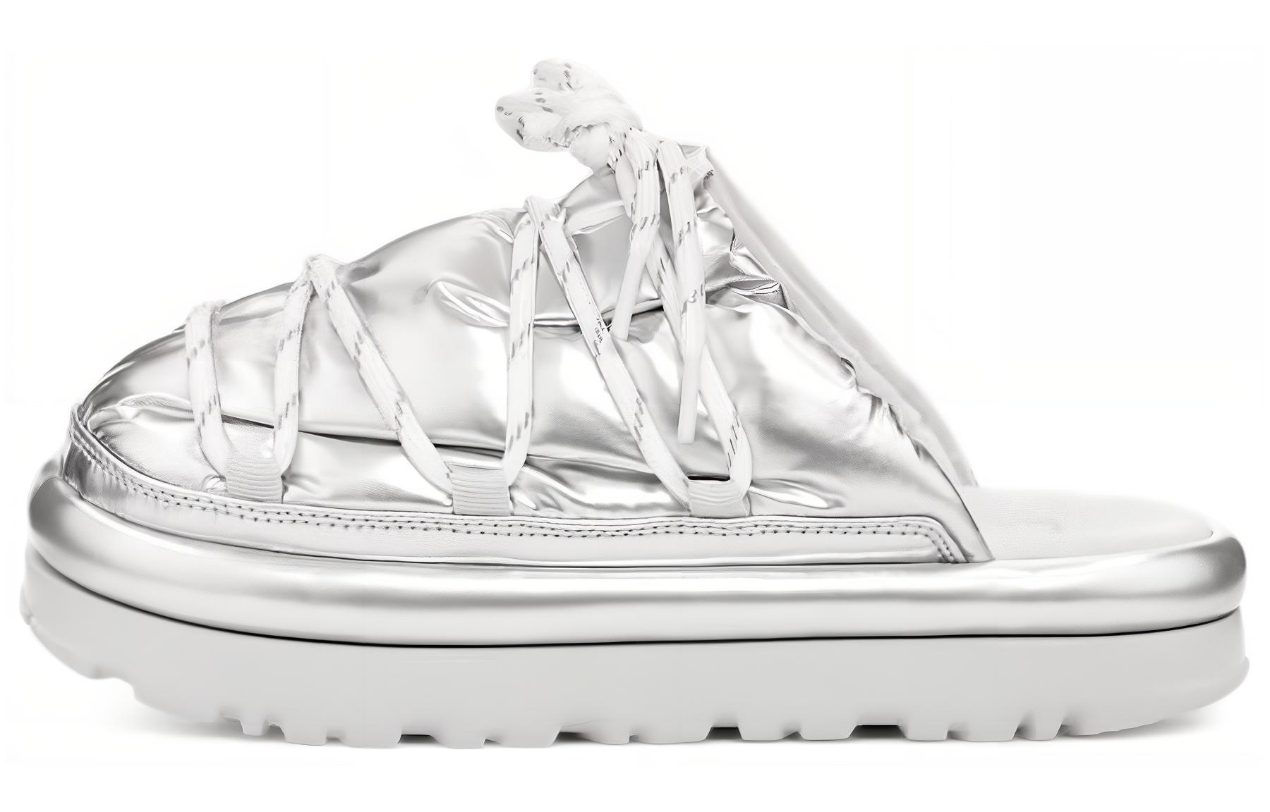 UGG Hi Shine Spaceslider Шлепанцы Серебристые Женские 1149033-SLVR 37