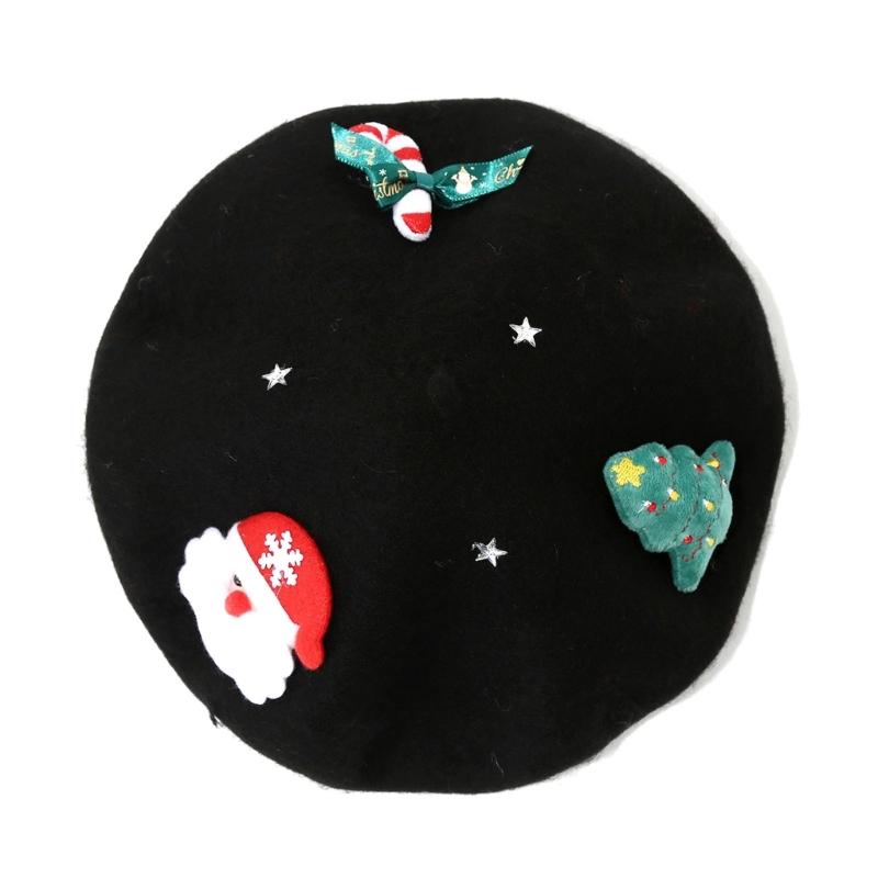 

Thin Warm Hat Soft Polyester Winter Hat For Outdoor Travel Holiday Party 3 чёрный