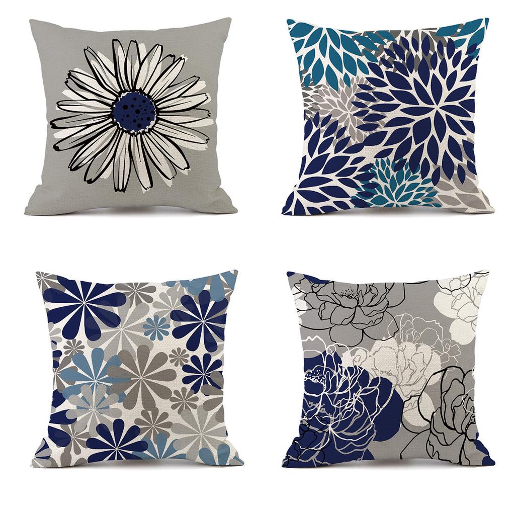 Outdoor Waterproof Cushion Cover 45X45 Floral Pillowcover Decorative Sofa Cushions Throw Pillows Pillowcase