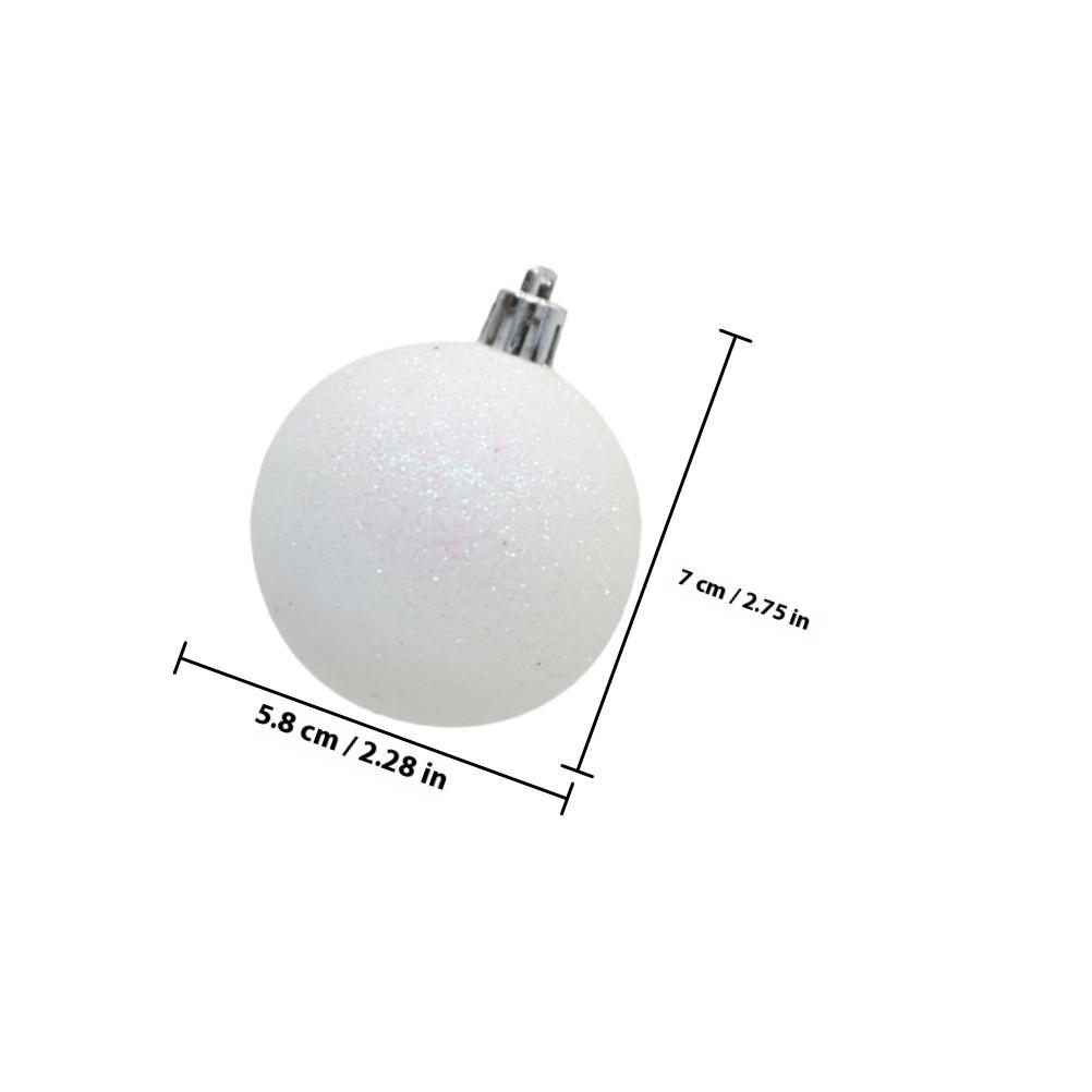 6Pcs Ball Christmas Ornaments Decorative Hanging Xmas Decorations for Tree Party Events Reusable Weather Resistant Lightweight