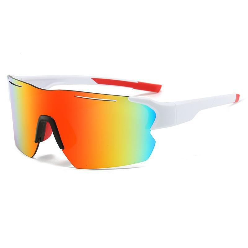 8606 Men'S And Women'S Outdoor Riding Glasses One-Piece Rimless Sports Glasses Pc Uv-Proof Sunglasses