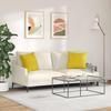 Sofa Cushions 2 pcs Yellow 45 x 45 cm Cord Fabric