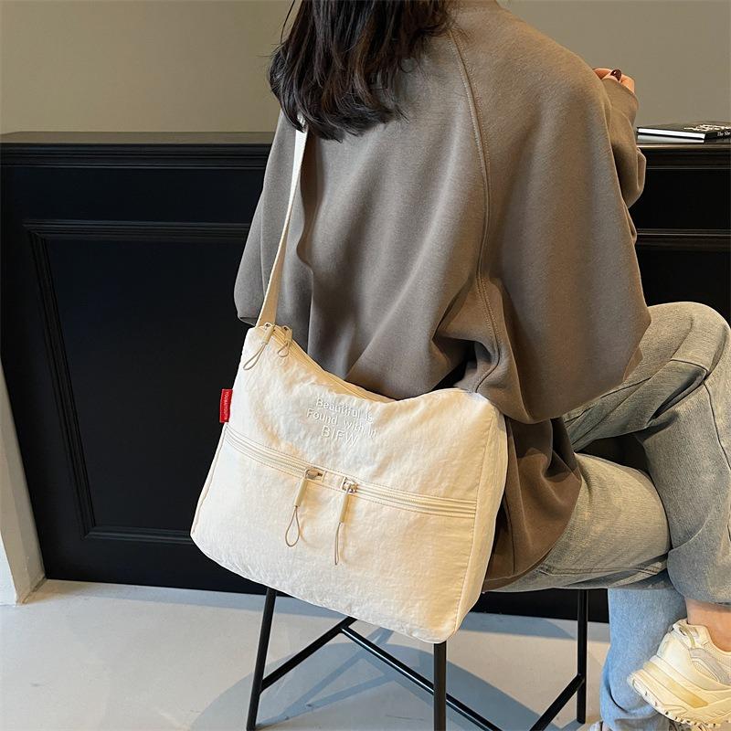 Simple Bag Women's New Casual Oxford Cloth Small Square Bag Fashionable Versatile Solid Color Commuter Shoulder Bag
