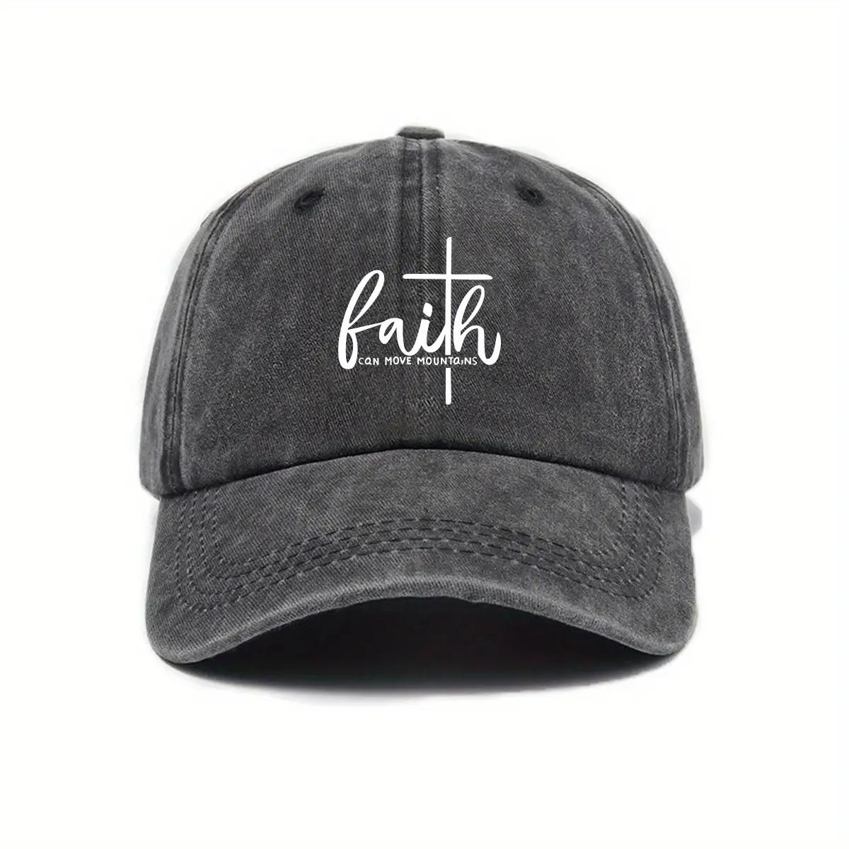 HMNGGF CAP Faith   Verstelbare Baseballpet - Zwart Ademende Snapback, Unisex Casual Hoofddeksel voor Mannen & Vrouwen Adjustable