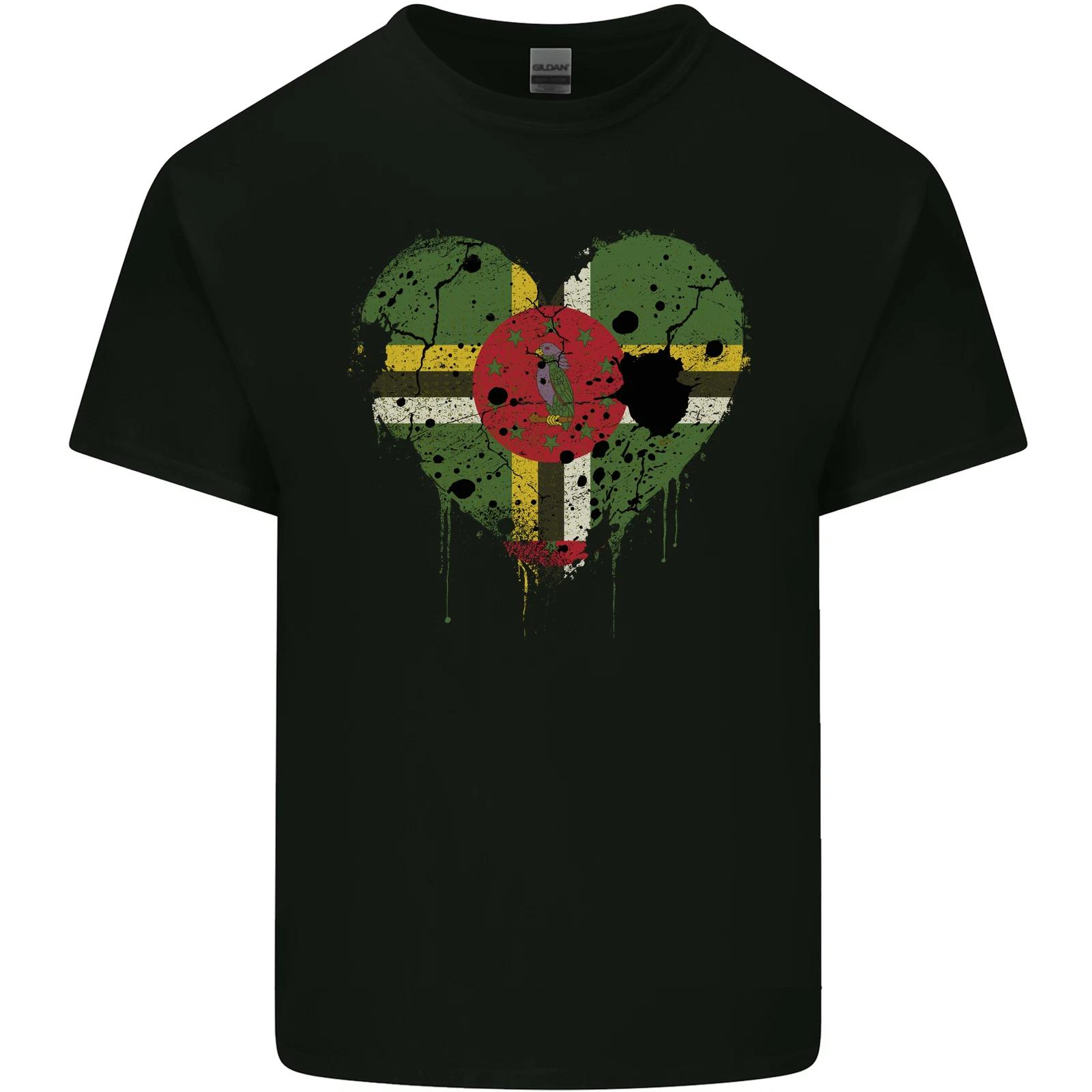Love Dominica Flag Dominican Day Football Kids T-Shirt Childrens 4XL