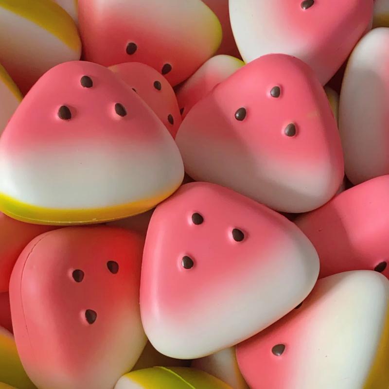 Squishy Watermelon Fidget Toy Anti-Stress Slow Rising Fruit Pinch Squeeze Stress Reliever Funny Pressure Reducer Prop Party Gift