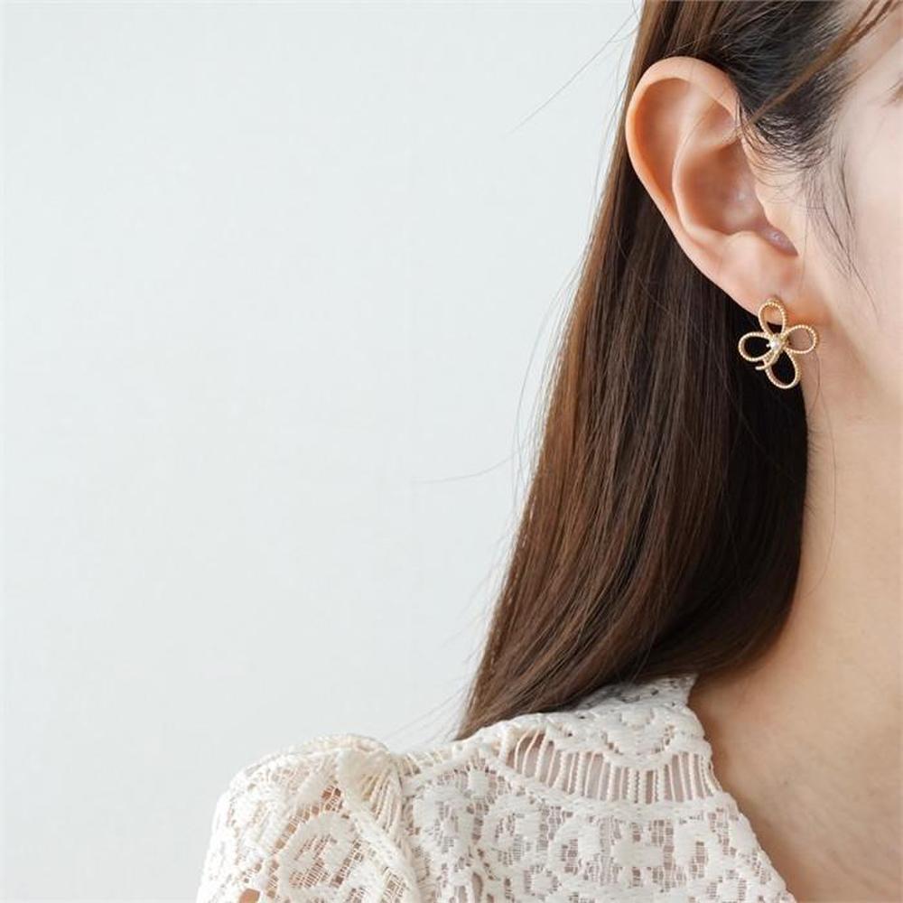 [Pretty] Flower Nickel-Clad Earrings (8957394)