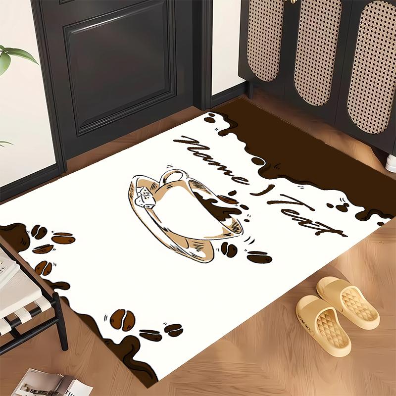 Cozy Coffee (19) Personalized Name Office Carpet Stylish Decor for Living Room Bedroom Kitchen