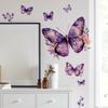 Fantasy Purple Butterfly Bedroom Living Room Entrance Home Background Beautification Decoration Wall Stickers