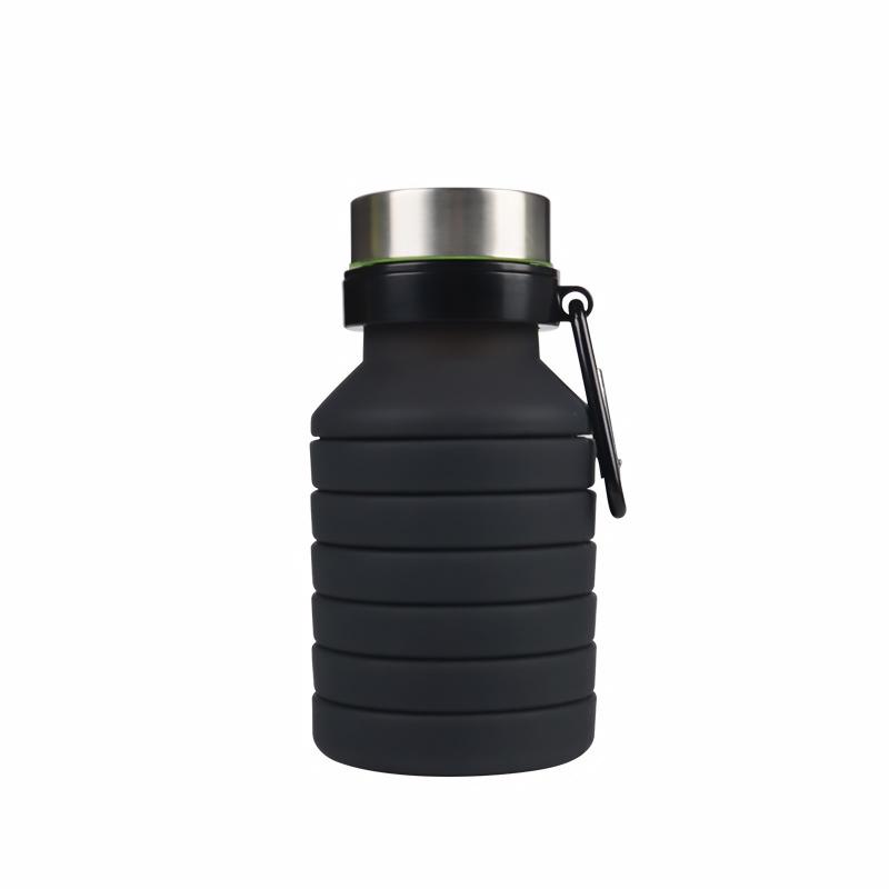Collapsible Silicone Water Bottle Outdoor Sport Traveling Running Cycling Kettle Foldable Silicone Water Bottle 501-600ml