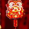 DIY Material Package Cartoon Horse Lantern Waterproof Plastic Luminous Hand-held Lantern with Tassel Festival Lanterns New Year