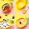 Pineapple Salad Bowl Ceramic Kid Rice Bowl With Spoon 300ml