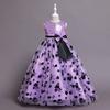 Kids Princess Dress with Sequins and Flower Embroidery Backless Party Birthday Dress for Girls Aged 3-8 Sparkling Sequins Decoration  Girls Toddler