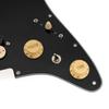 Musiclily Pro SE ST-HH-OMHA Vorverdrahtetes Schlagbrett mit Alnico 5 Humbucker und Mini-Kippschalter für Strat E-Gitarre, 3-lagig Schwarz, Zebra-Pickups