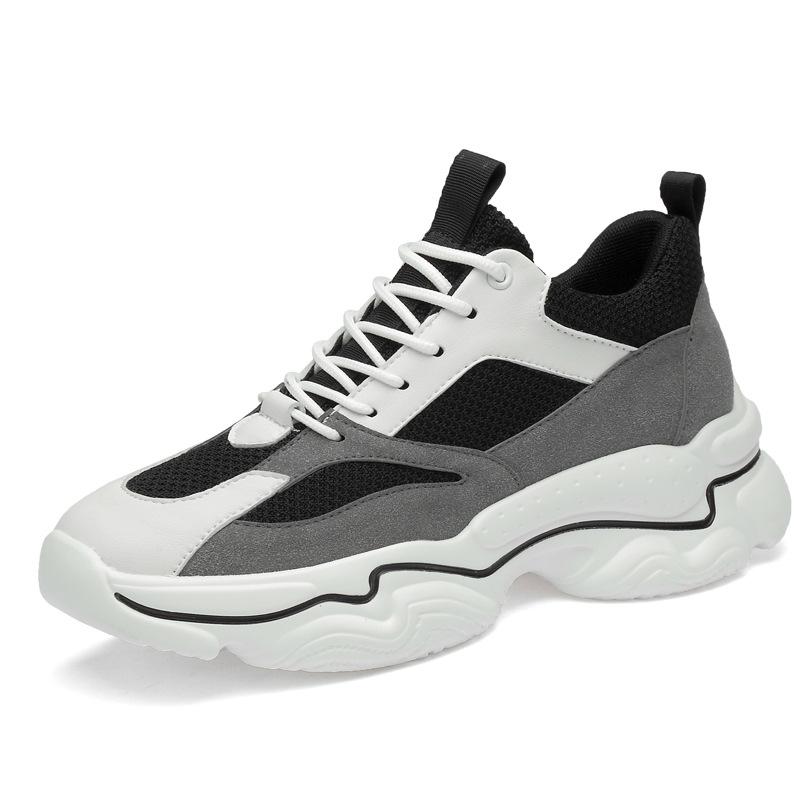 

Весенне-летние туфли на высокой подошве мужские 10 см невидимые с внутренней высотой мужские туфли дышащая сетка спортивные повседневные туфли на платформе туфли папы 44