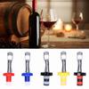 5Pcs Silicone Wine Stopper Portable Manual Vacuum Wine Bottle Plug Cork for Wine Bottle(Single Silicone Double Silicone )