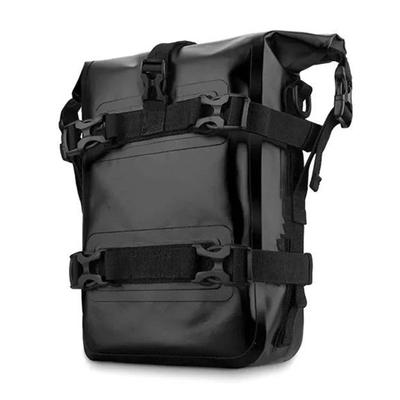 Modular Motorcycle Side Bag Convertible To Shoulder Pack with 8L Waterproof Interior & Anti Slip Mesh Compartment