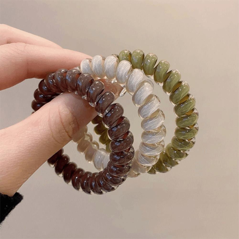 Jelly Color Phone Line Headband Versatile Elastic Hair Bands Bunch Hair Tie For Women Girls