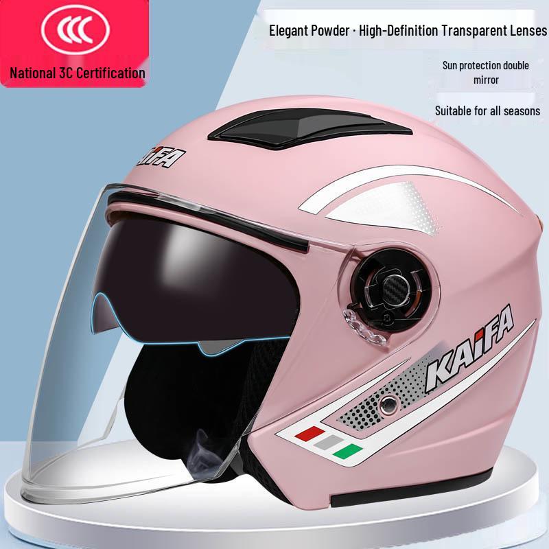 GB Certified Universal Helmet: Half Helmet for Men & Women, Anti-Fog, Four-Season Comfort, Safety Assurance