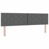 Boxspring Bed with Headboard Dark Grey 180 X 200 Cm Fabric