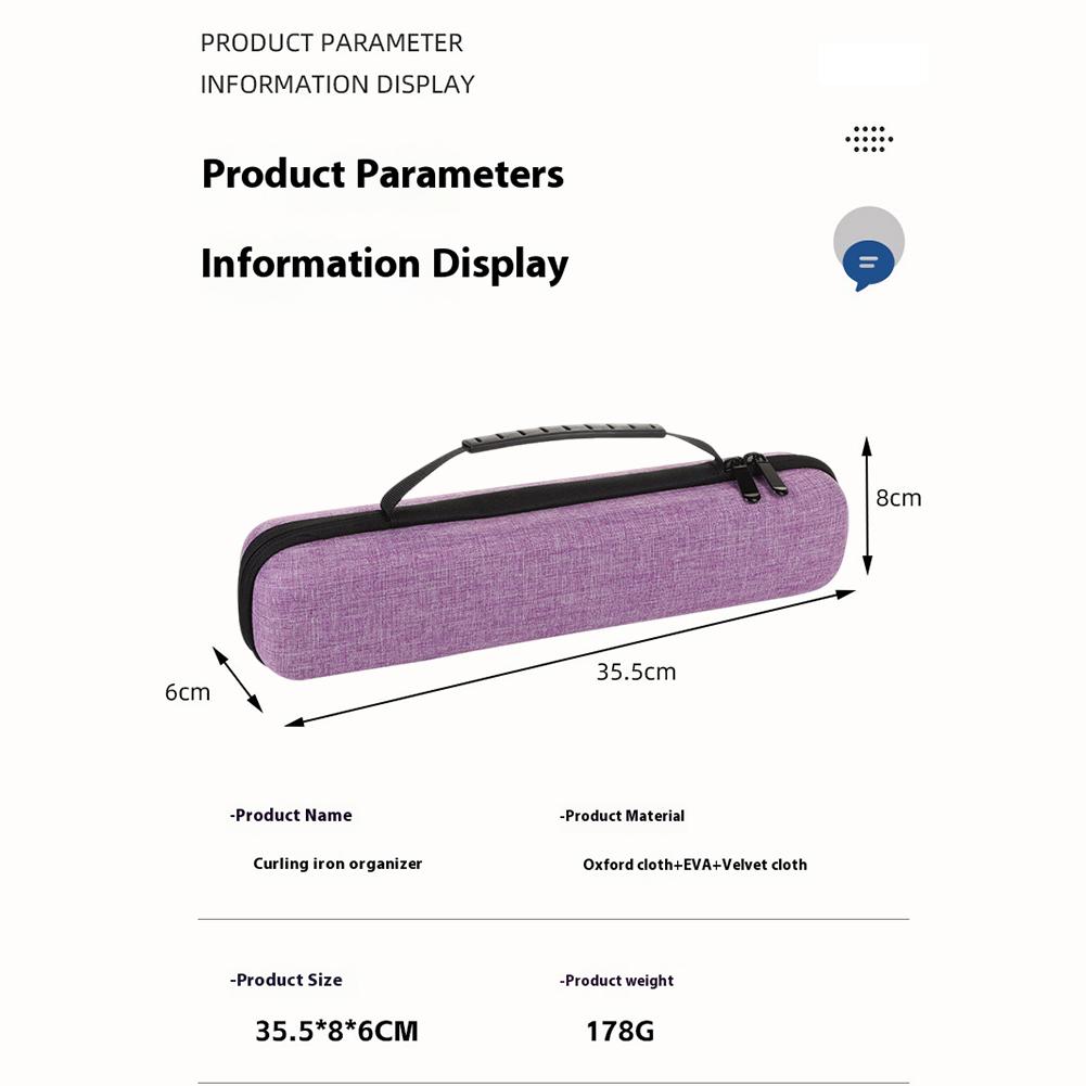 Hair Straightener Storage Bag Anti-Fall Curling Iron Storage Bag Multi-Function Portable Travel Carrying Case for Home Storage