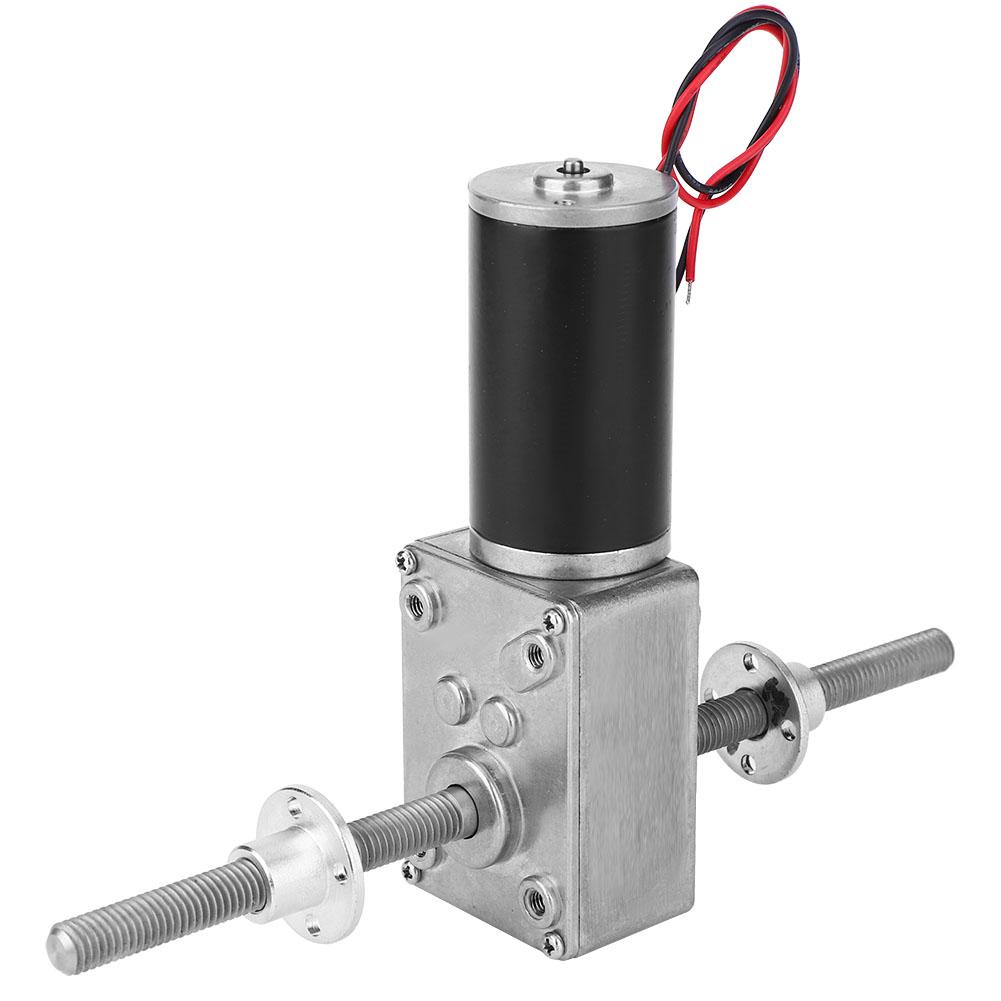 Worm Speed Reduction Motor Double Right Handed Coaxial M8 Shaft 2480 Gear Motor with Flange 24V(Speed Reduction Rate