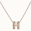 H Home Enamel Letter Necklace 18k Gold Plated Large Pendant Clavicle Chain Men Women