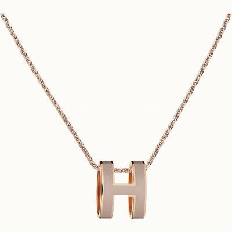 H Home Enamel Letter Necklace 18k Gold Plated Large Pendant Clavicle Chain Men Women