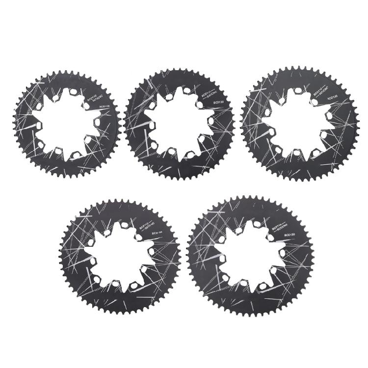 Aluminum Alloy Folding Bikes Ovals Disc Chainring Bicycles Disc Chianset Ovals Chainring Bikes Narrow Wide Chainring