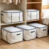 Quilted Cotton Duvet Storage Bag - Dustproof & Moistureproof Organizer