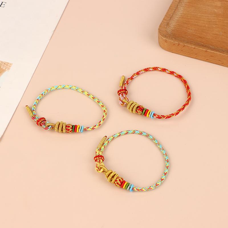 Vynikající ručně pletené vícebarevné provázkové náramky Jednoduchý romantický náramek s dračím uzlem Dárek