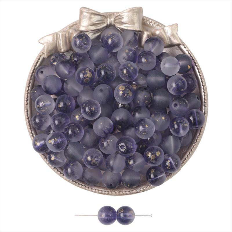 Gold Foil Effect Glass Crystal Beads 8mm Round Spacers for DIY Jewelry 50 Pcs Multi-Colors