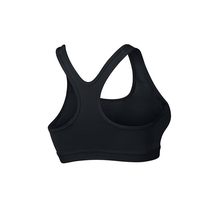 Nike Classic Padded Solid Medium Support Sports Bra Women Underwear Black 823313-010