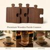 4pcs Non Slip Wooden Coaster Set Vintage Building Block Coasters Mug Coffee Coaster  Home Decor