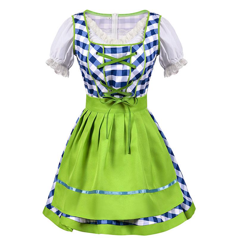 2025 Euro-American Beer Fest Women's Lace Maid Dress Set, Color Block, Plus Size Skirt