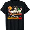 Happy Hallothanksmas Goat Halloween Thanksgiving Christmas T Shirt S 5xl