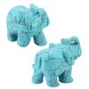 1.5inch Natural Stone Carved Elephant Crystal Figurine Home Decoration Furnishing Article (#02)