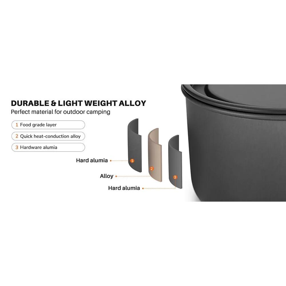 Camping Cookware Accessories Set Aluminum Portable Fish Camping Set Tea Pot Outdoor Tableware Cookset Kit Pan Bowl Kettle Hiking BBQ Picnic Equipment