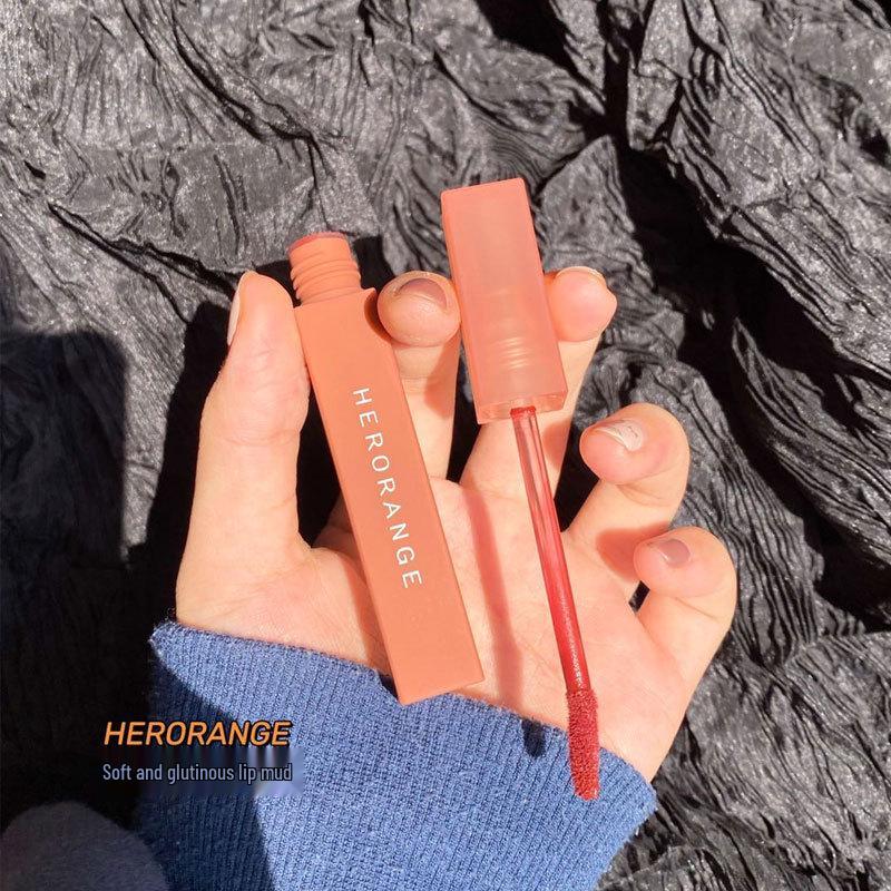 HERORANGE Velvet Matte Lip Glaze - Rich Pigment in Milk Tea Shade