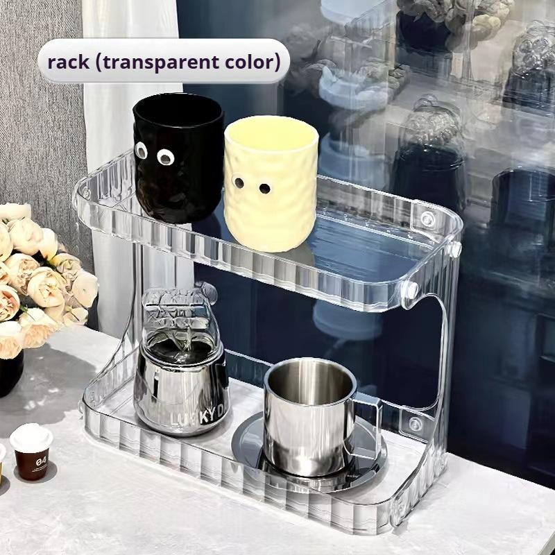 

Легкий Роскошный Двойной Комод-Органайзер Прозрачная Полка для Парфюмерии Ванная Комната Уход за Кожей Органайзер для Макияжа Туалетный Столик Полка прозрачный белый