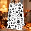 Women's Casual Long Sleeve Halloween Print Hoodie Pullover Top for Fall Festive Wear
