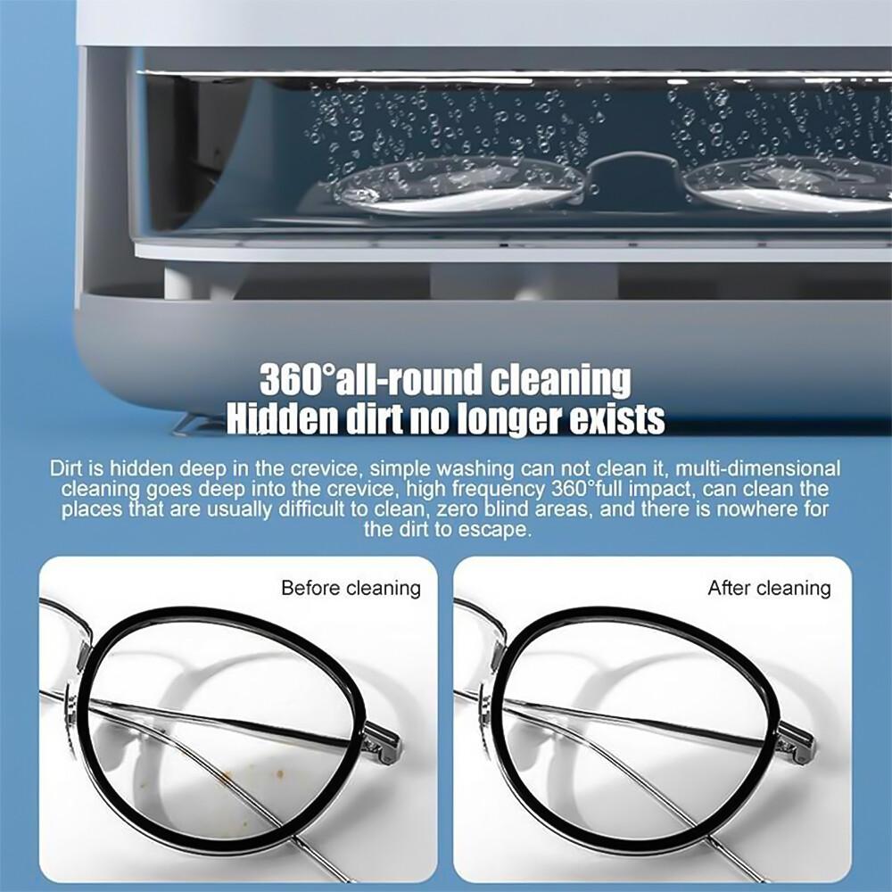 45Khz Ultrasonic Cleaning Machine 3-speed Timer High Frequency Vibration Wash Cleaner for Ring Eyewear Watch & Accessories
