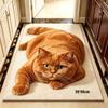 Pet Themed Animal Shaped Carpet 3D Printed Diatom Mud Mat Cat-Shaped Area Rug  Home Floor Decor