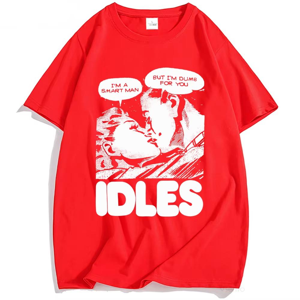 I'M A SMART MAN TEE IDLES HANDS CROPPED WOMENS T-SHIRT Short Sleeve Cotton Men Tshirts Summer O-neck Punk Streetwear Women Tees